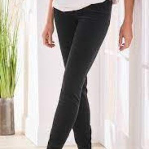 Soft Surroundings Corduroy Black High Rise Skinny Pants Trouser